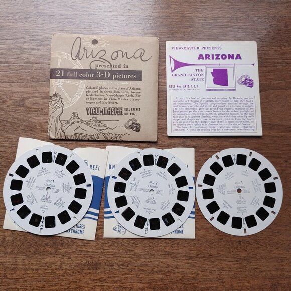 Vintage ARIZONA View Master Reel Packet Complete with Story Guide and Folder - Picture 1 of 3